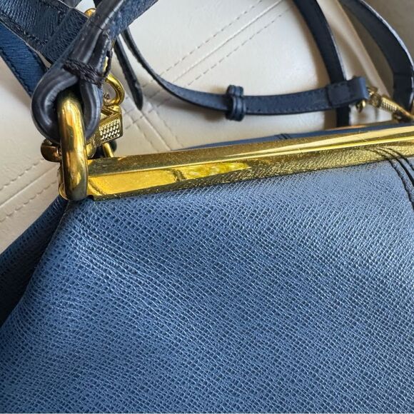 J. Crew 100% Real Leather Purse Tote Bag W Old Gold Zippers Excellent Condition - Picture 10 of 16